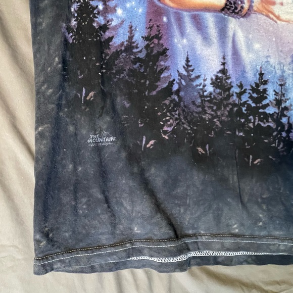 Vintage The Mountain Native American Indian Princess/Wolf Tie dye Large - Picture 3 of 6